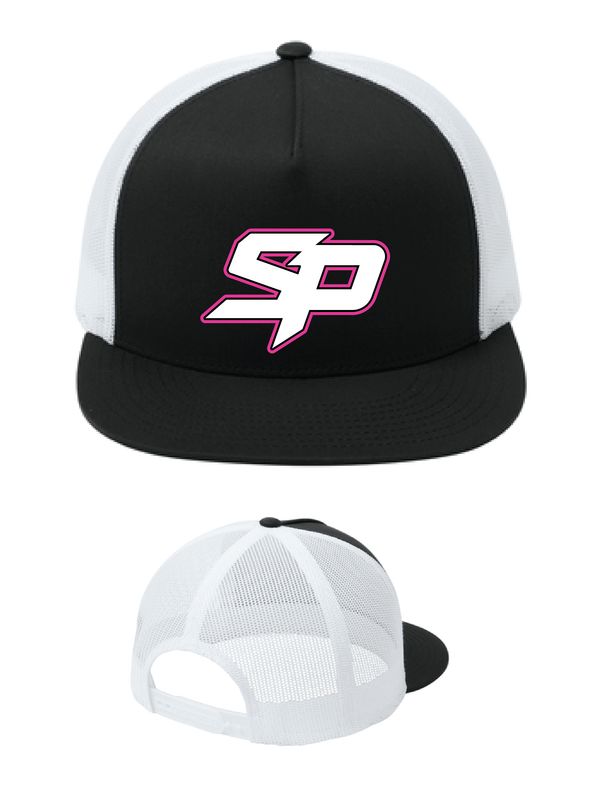 Shellshock Productions 5-Panel Classic Trucker Hat | STC38 Black/White