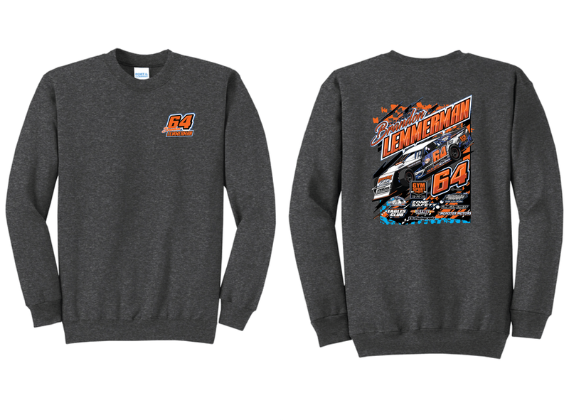 2025 Brandon Lemmerman Crewneck | PC78 Dark Heather Grey