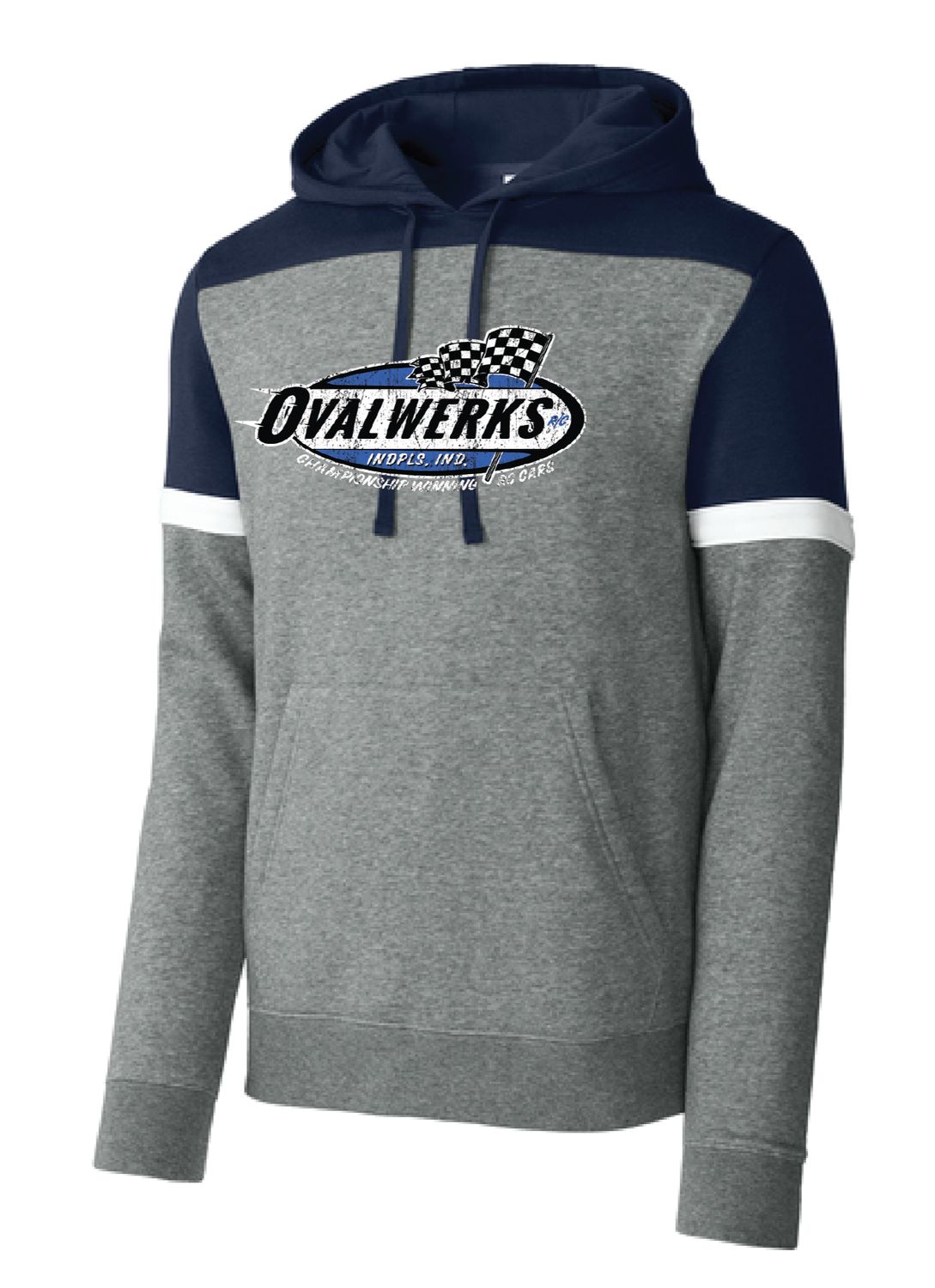 Ovalwerks Logo - Sport-Tek Drive Fleece Colorblock Hoodie | STF205