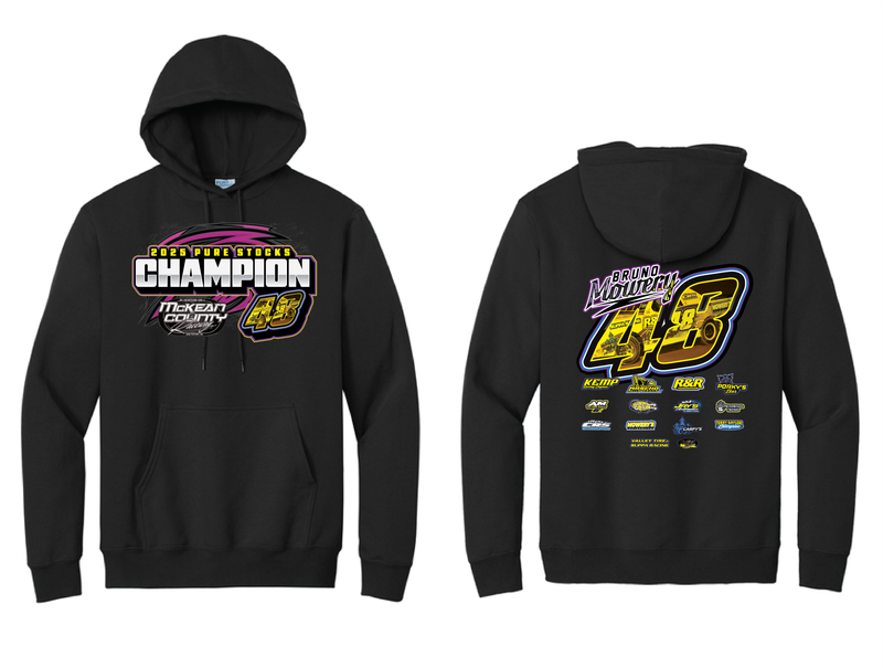 Pure Stock Champion Bruno Mowery Hoodie 2025 | PC78H Black