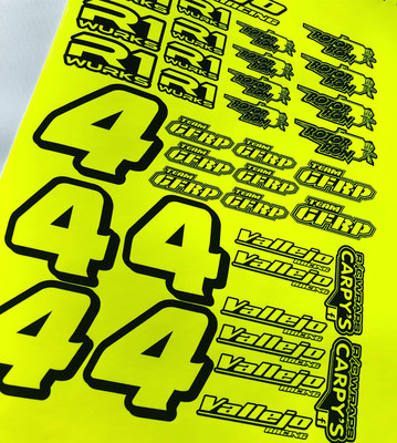 Fluorescent Sponsor Decal Sheet