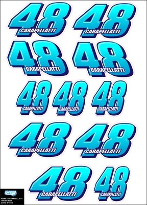 R/C Number Decal Sheet