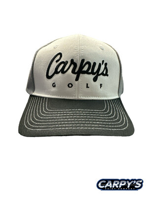 Carpy's Golf Trucker Hat | C402 White/Black/Gusty Grey