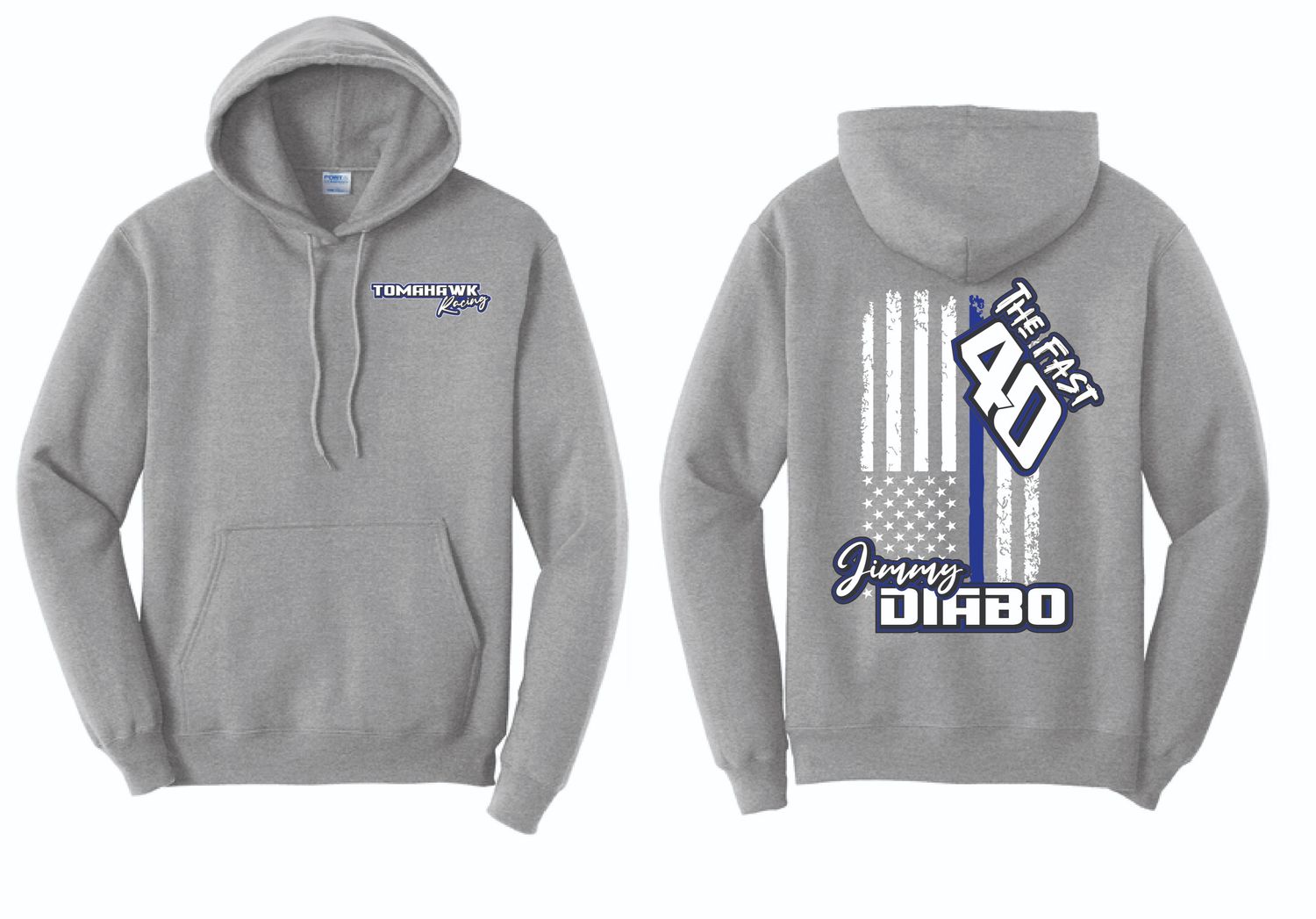 2025 Tomahawk Racing Hoodie | PC78H Athletic Heather