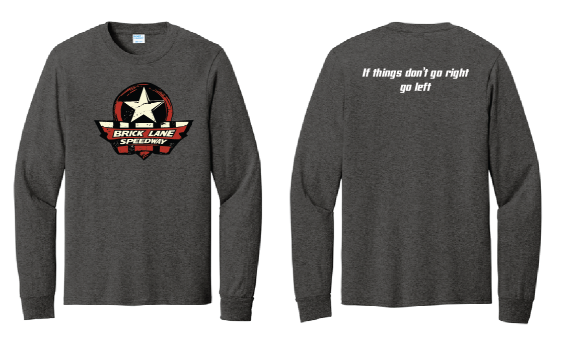 Brick-Lane - Go Left Long Sleeve Shirt | PC54LS Dark Heather Grey