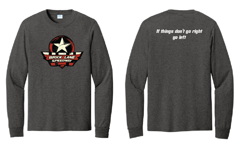 Brick-Lane - Go Left Long Sleeve Shirt | PC54LS Dark Heather Grey