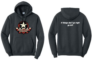 Brick-Lane - Go Left Hoodie | PC78H Dark Heather Grey