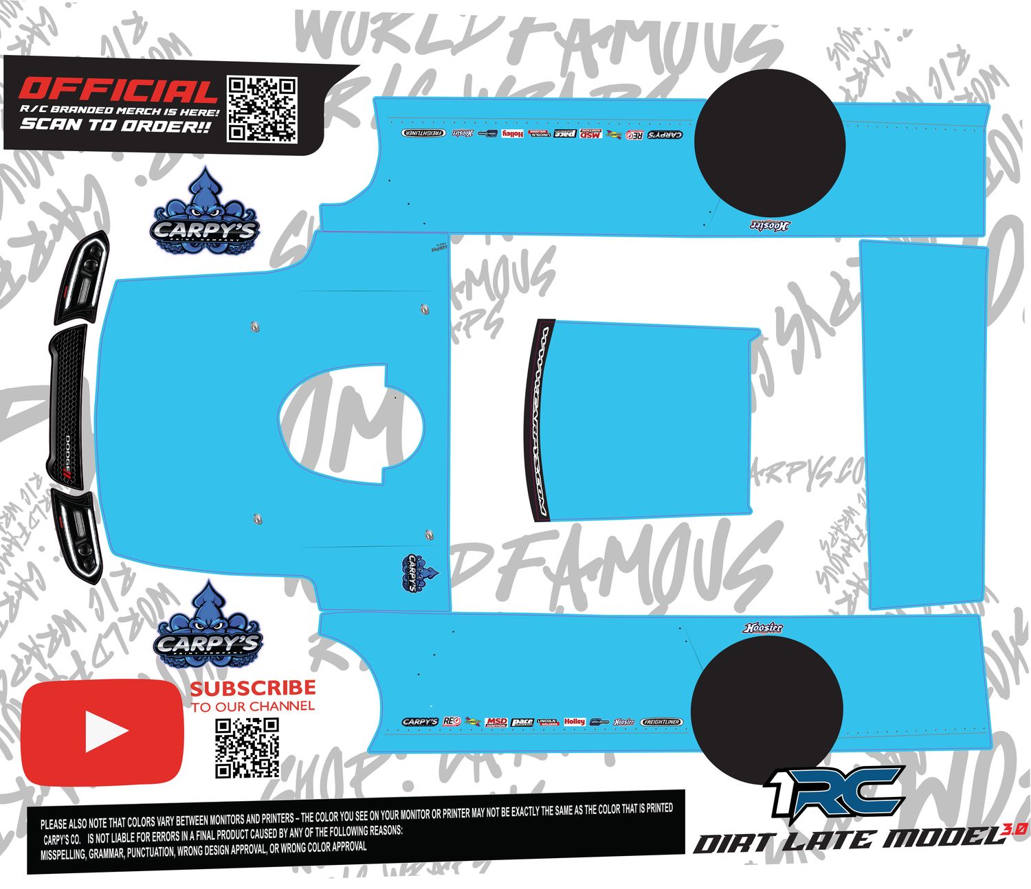 1RC Late Model 3.0  Custom Wraps (Designed to Order)