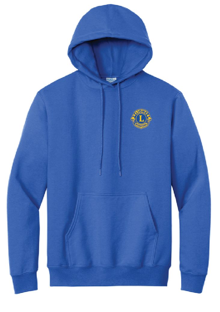 Randolph Lions Club - Port &amp; Co™ Essential Fleece Pullover Hooded Sweatshirt | PC90H, Color: Royal