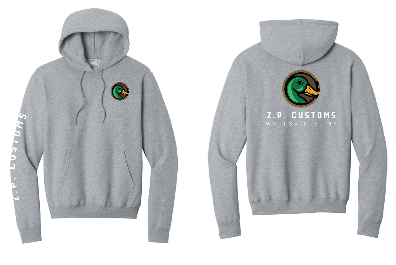 ZP Customs Hoodie | PC78H Athletic Heather
