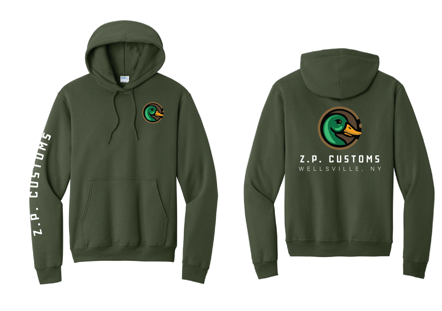 ZP Customs Hoodie | PC78H Olive