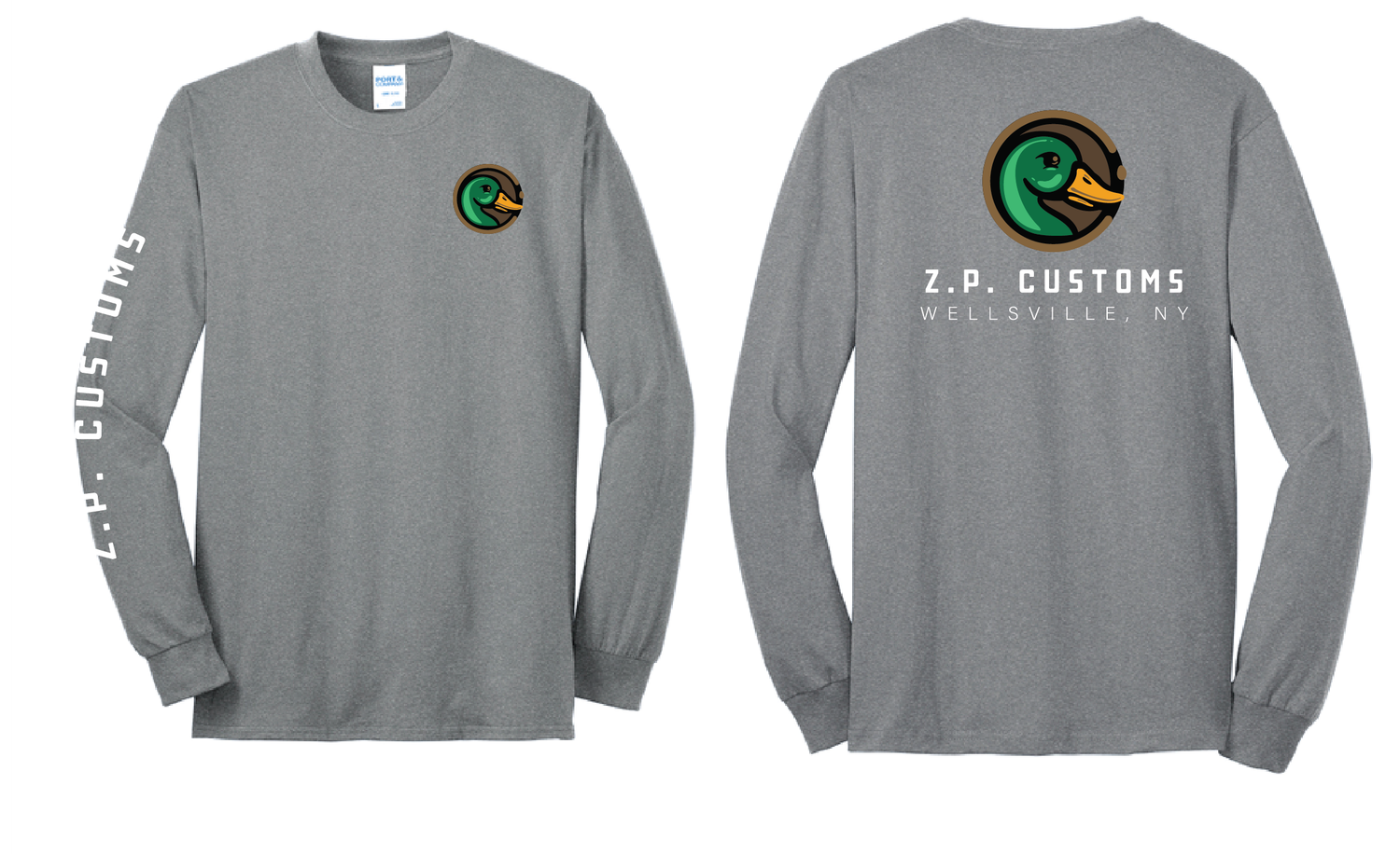 ZP Customs Longsleeve | PC55LS Athletic Heather