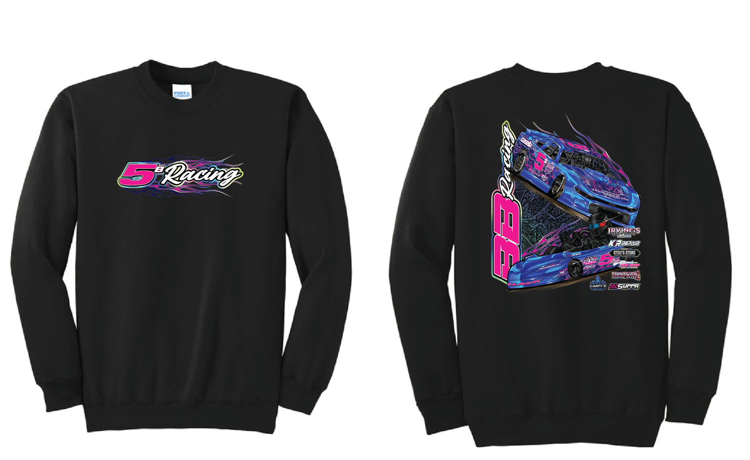 2026 5B Racing Crewneck | PC90 Black