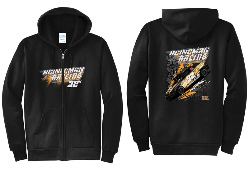 Heineman Racing Zip Up Hoodie | PC78ZH Black