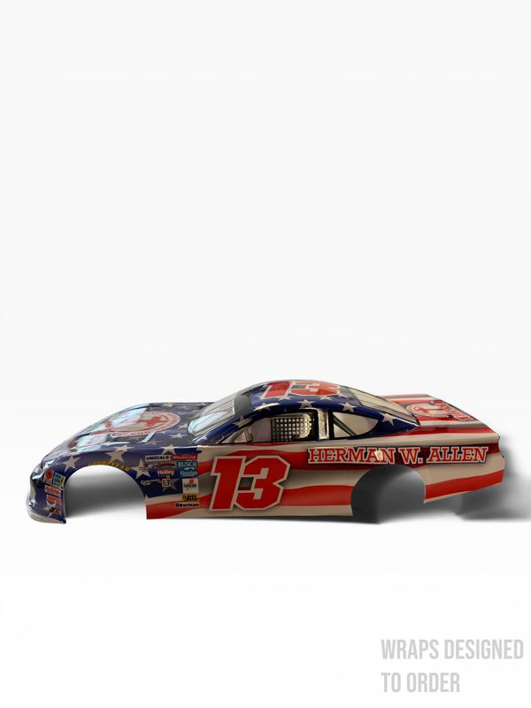 Losi 1/12 Camaro Asphalt Late Model Custom Wraps (Designed to Order)