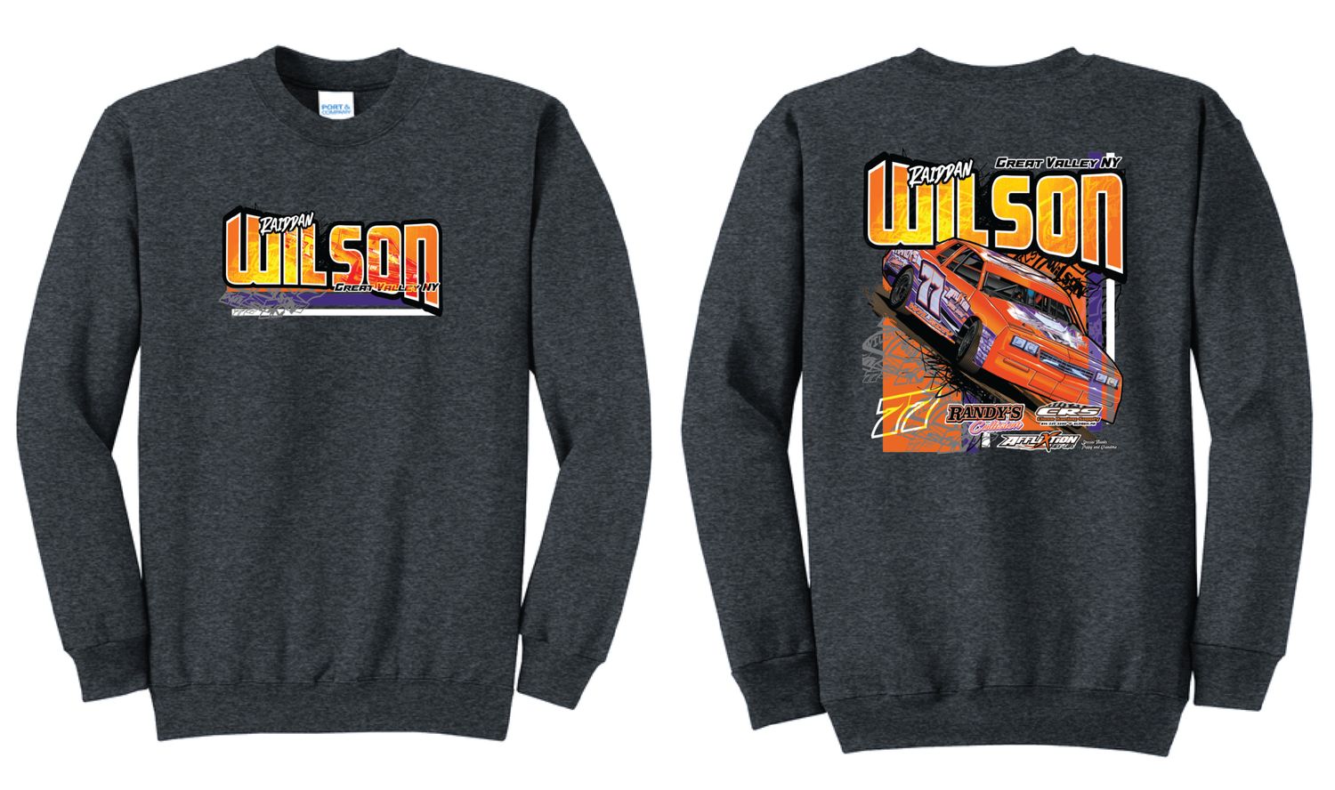 2026 Raiddan Wilson Crewneck | PC78 Dark Heather Grey