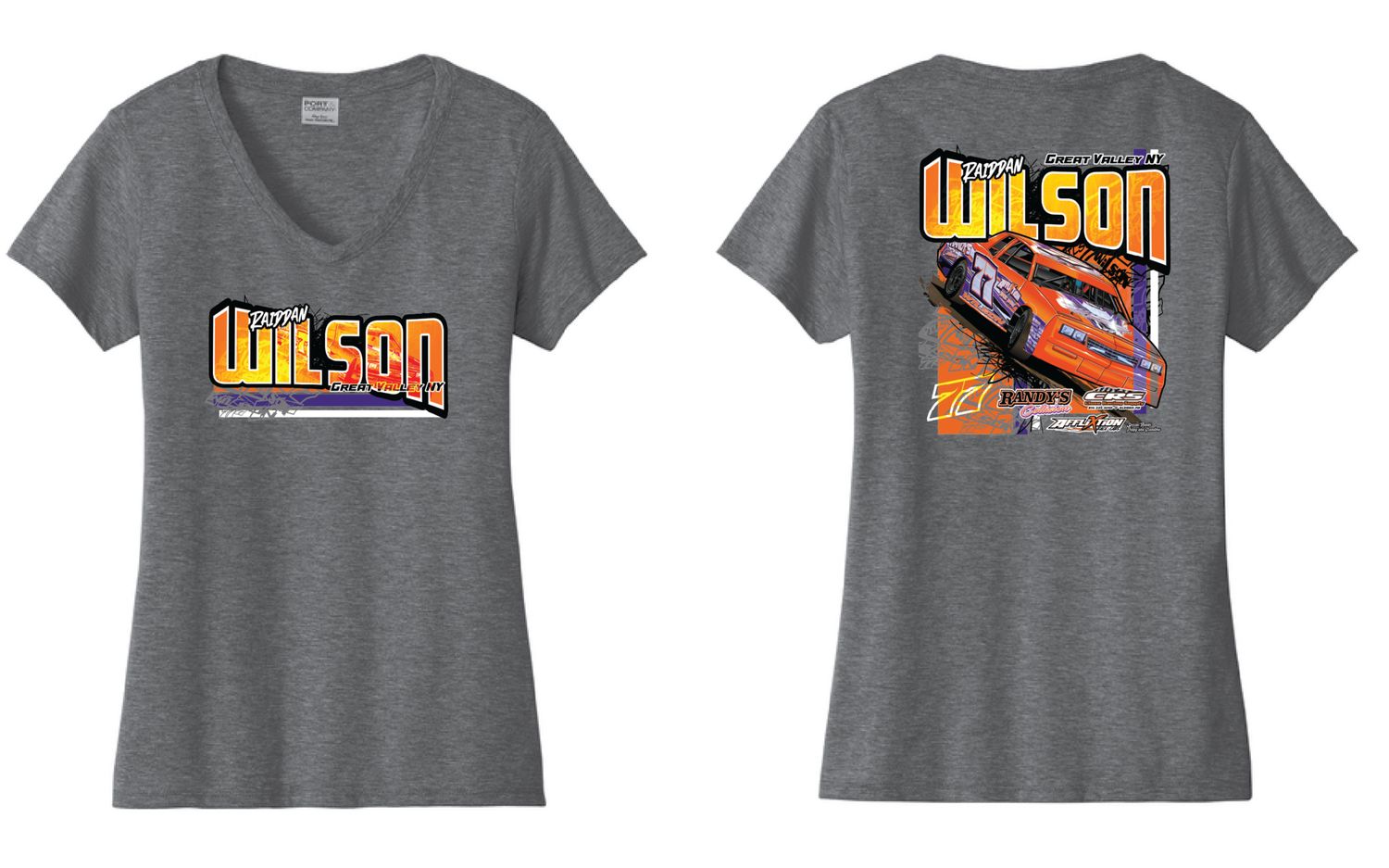 2026 Raiddan Wilson Womens VNeck | LPC450V Dark Heather Grey