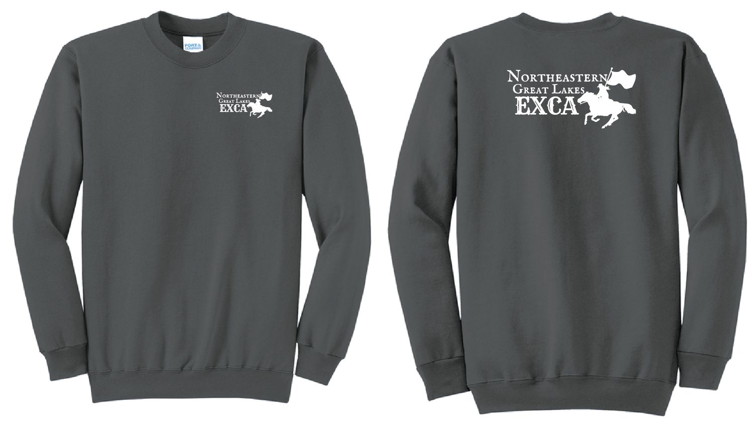 EXCA Club - Port &amp; Co Core Fleece Crewneck Sweatshirt | PC78 Charcoal