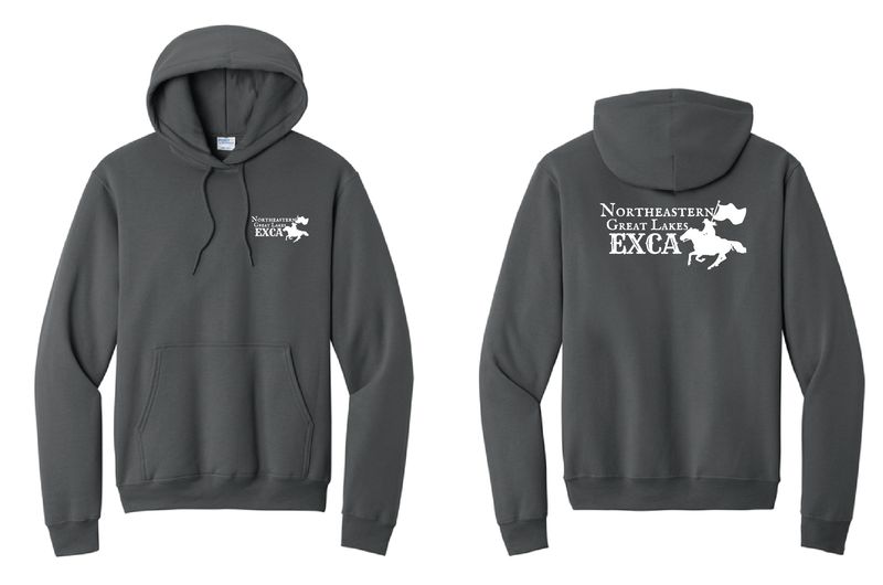 EXCA Club - Port &amp; Co Core Fleece Pullover Hooded Sweatshirt | PC78H Charcoal