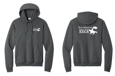 EXCA Club - Port &amp; Co Core Fleece Pullover Hooded Sweatshirt | PC78H Charcoal