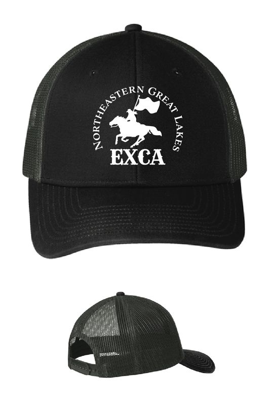 EXCA Club - Port Authority® Snapback Trucker Cap | C402 Black/Grey Steel
