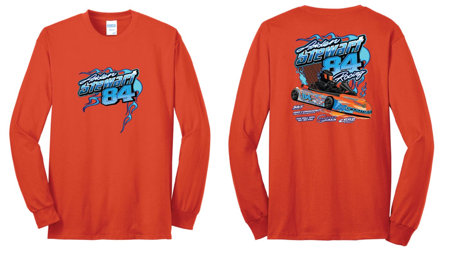 2026 Aiden Stewart Long Sleeve Shirt | PC55LS Orange