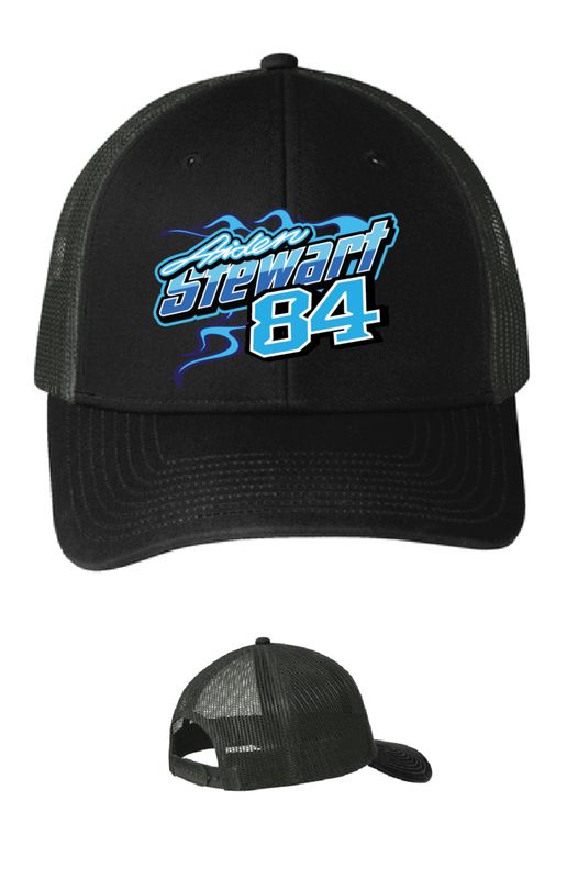 2026 Aiden Stewart Trucker Hat | C402 Black/Grey Steel