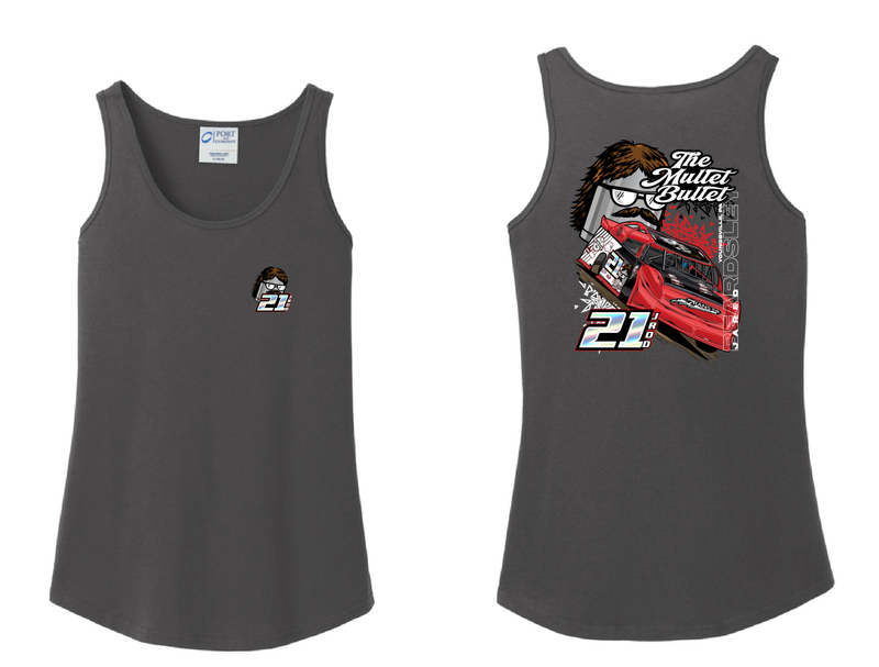 2026 Mullet Bullet Ladies Tank Top | LPC54TT Charcoal
