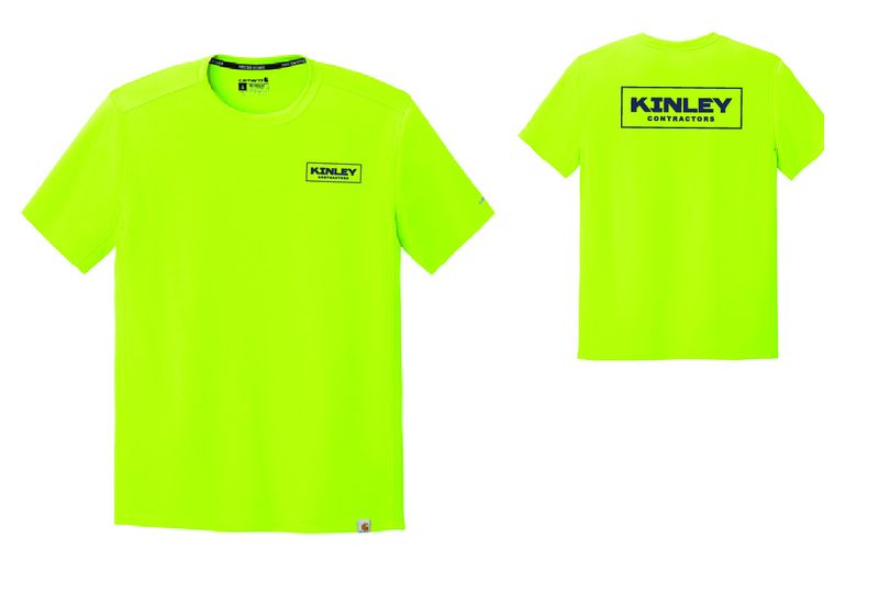 Kinley Carhartt Force Sun Defender Short Sleeve T-Shirt | CT106868 Brite Lime