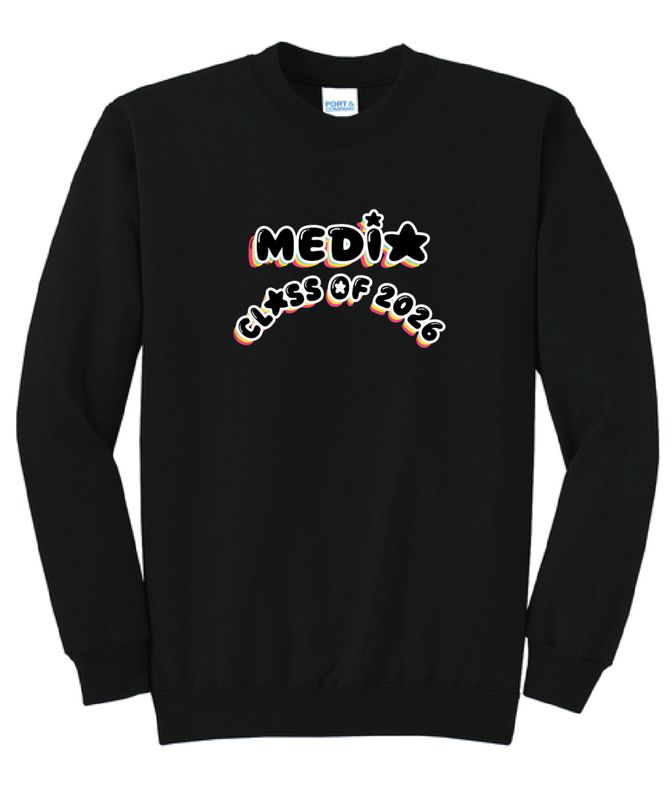 *FRONT ONLY* 2026 Olean Media Communications Crewneck | PC78 Black