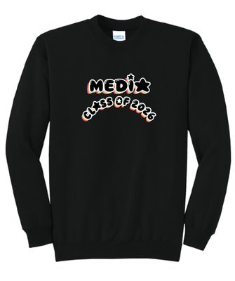 *FRONT ONLY* 2026 Olean Media Communications Crewneck | PC78 Black