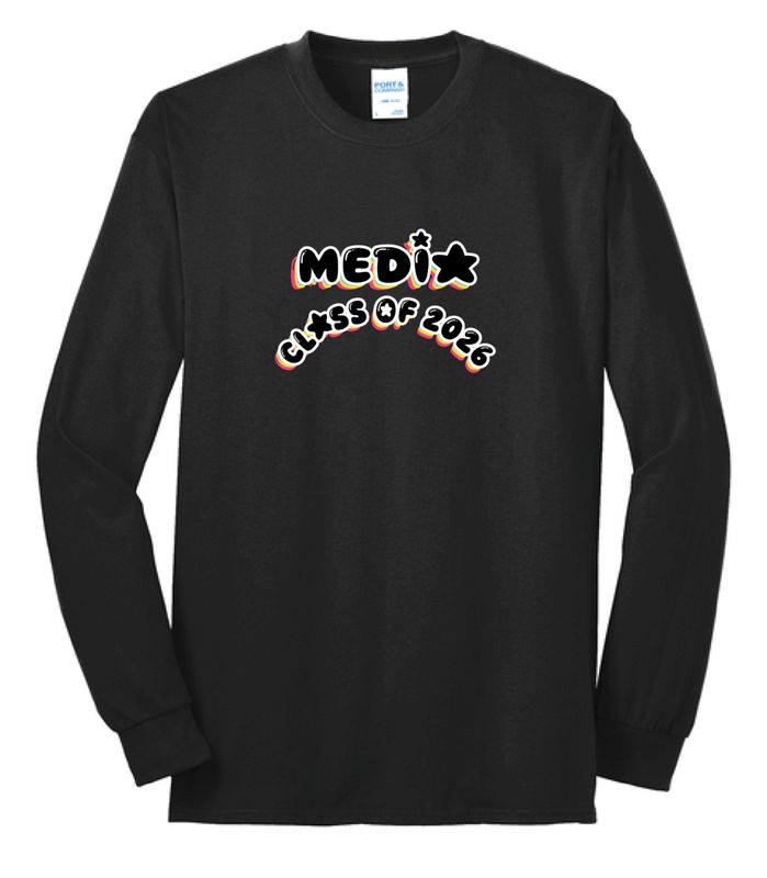 *FRONT ONLY* 2026 Olean Media Communications Long Sleeve | PC55LS Black