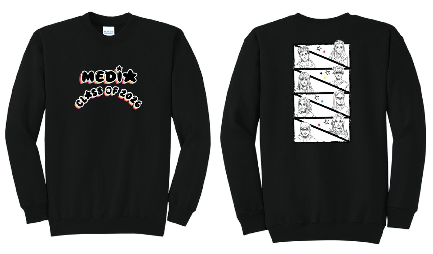 2026 Olean Media Communications Crewneck | PC78 Black
