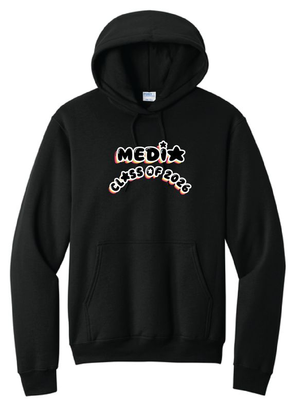 *FRONT ONLY* 2026 Olean Media Communications Hoodie | PC78H Black