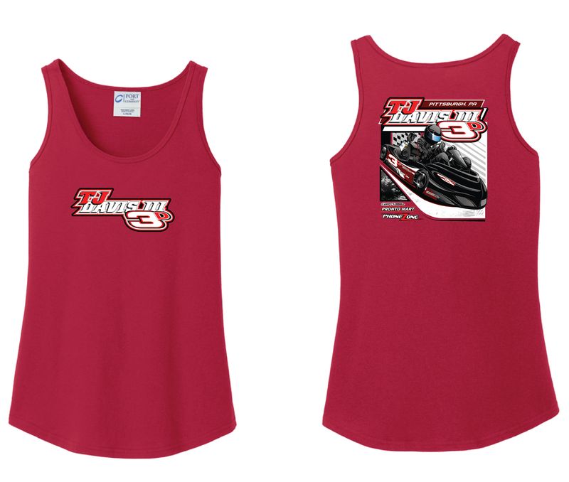 2026 3D Racing Ladies Tank Top | LPC54TT Red
