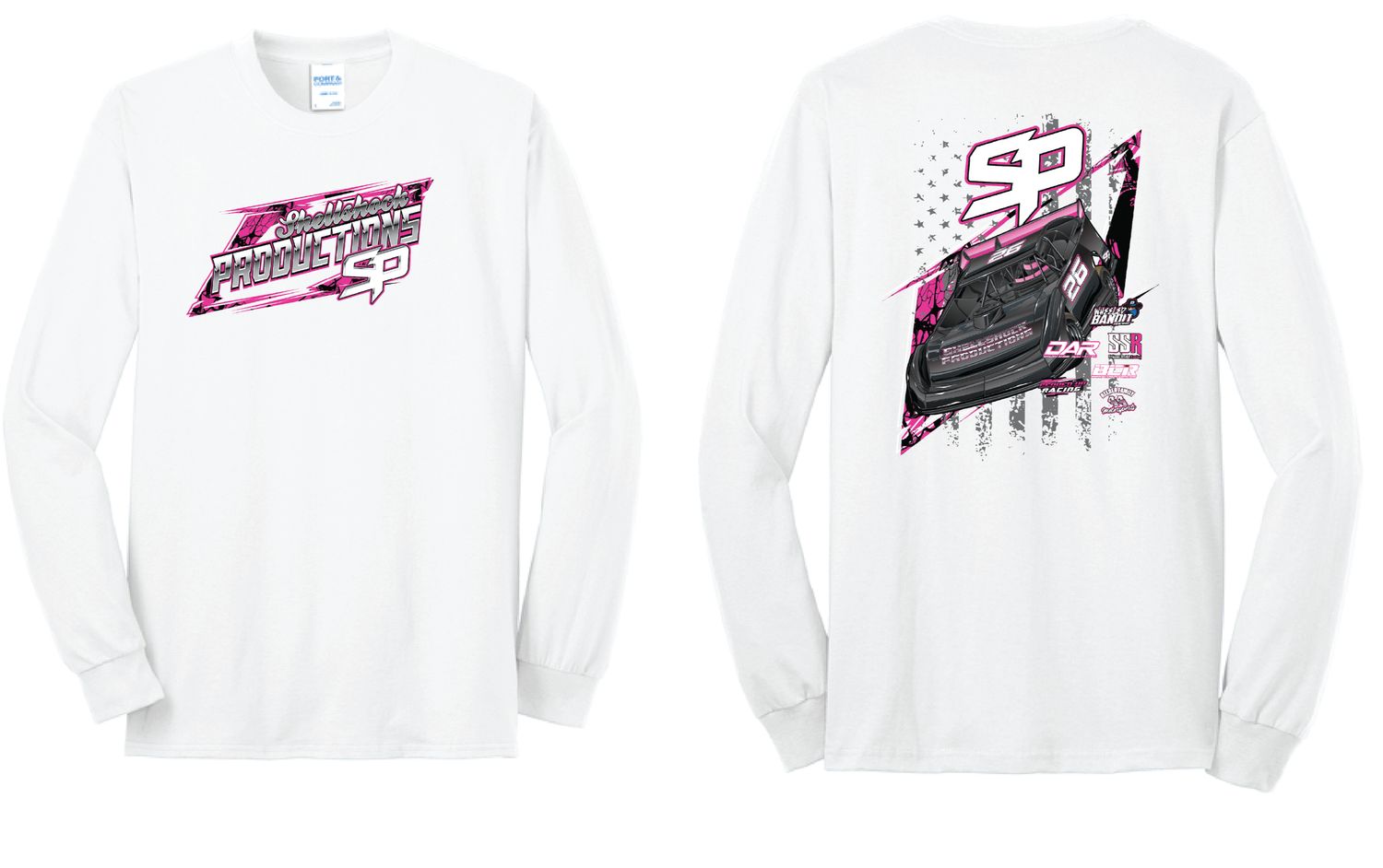Shellshock Productions Late Model Long Sleeve | PC55LS White