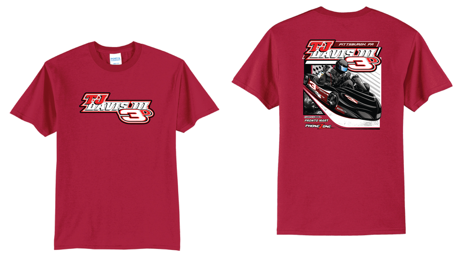 2026 3D Racing TShirt | PC55 Red