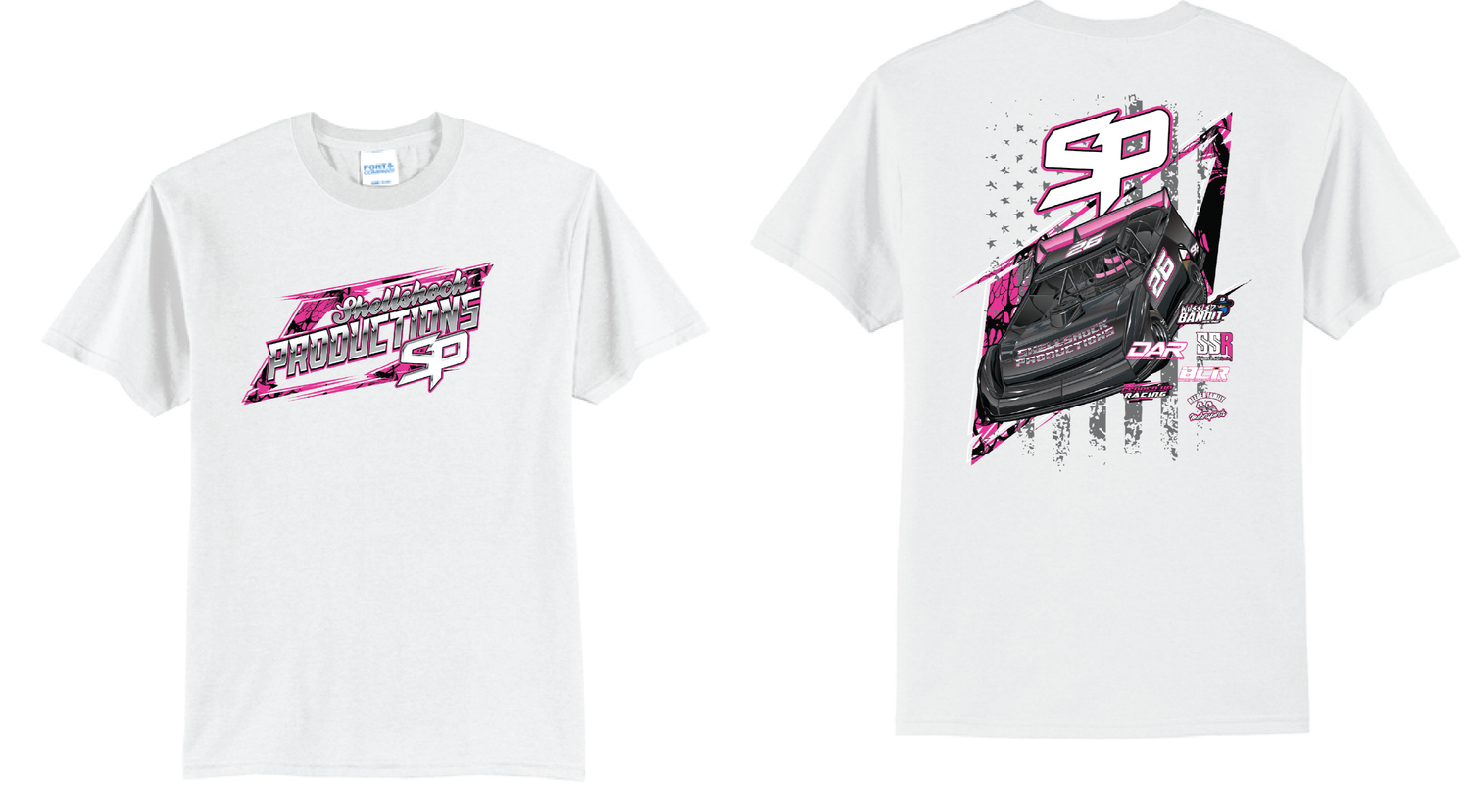 Shellshock Productions Late Model TShirt | PC55 White