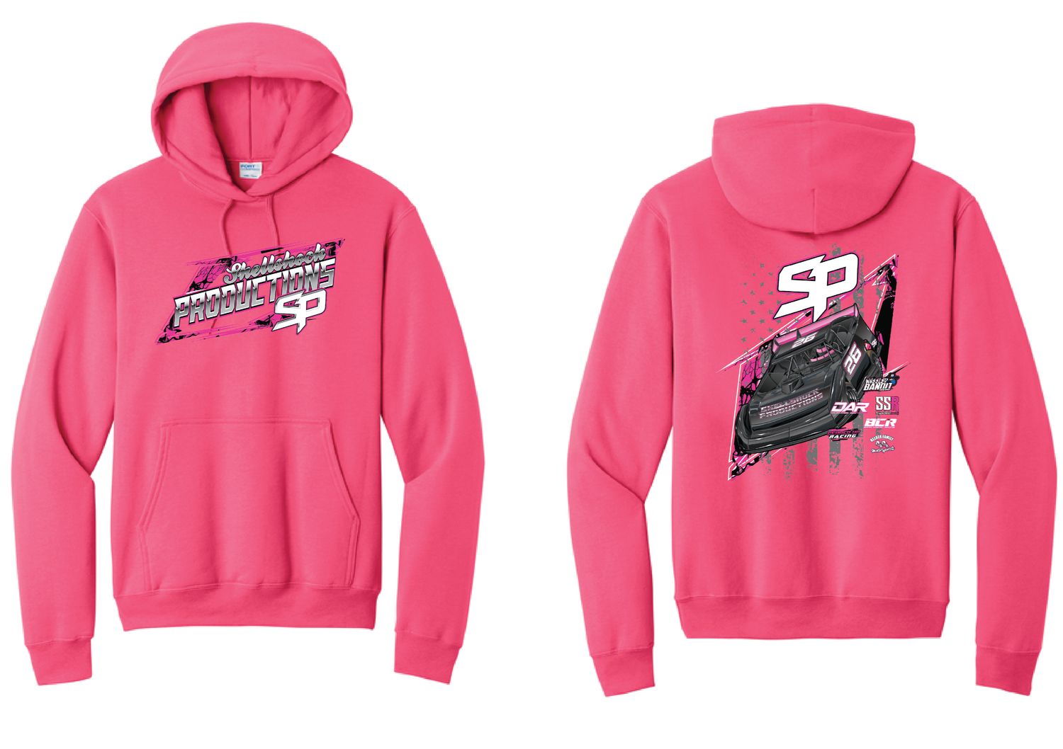 Shellshock Productions Late Model Hoodie | PC78H Neon Pink
