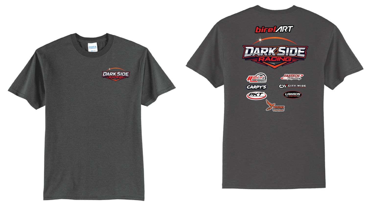 Red Logo DSR TShirt | PC55 Charcoal