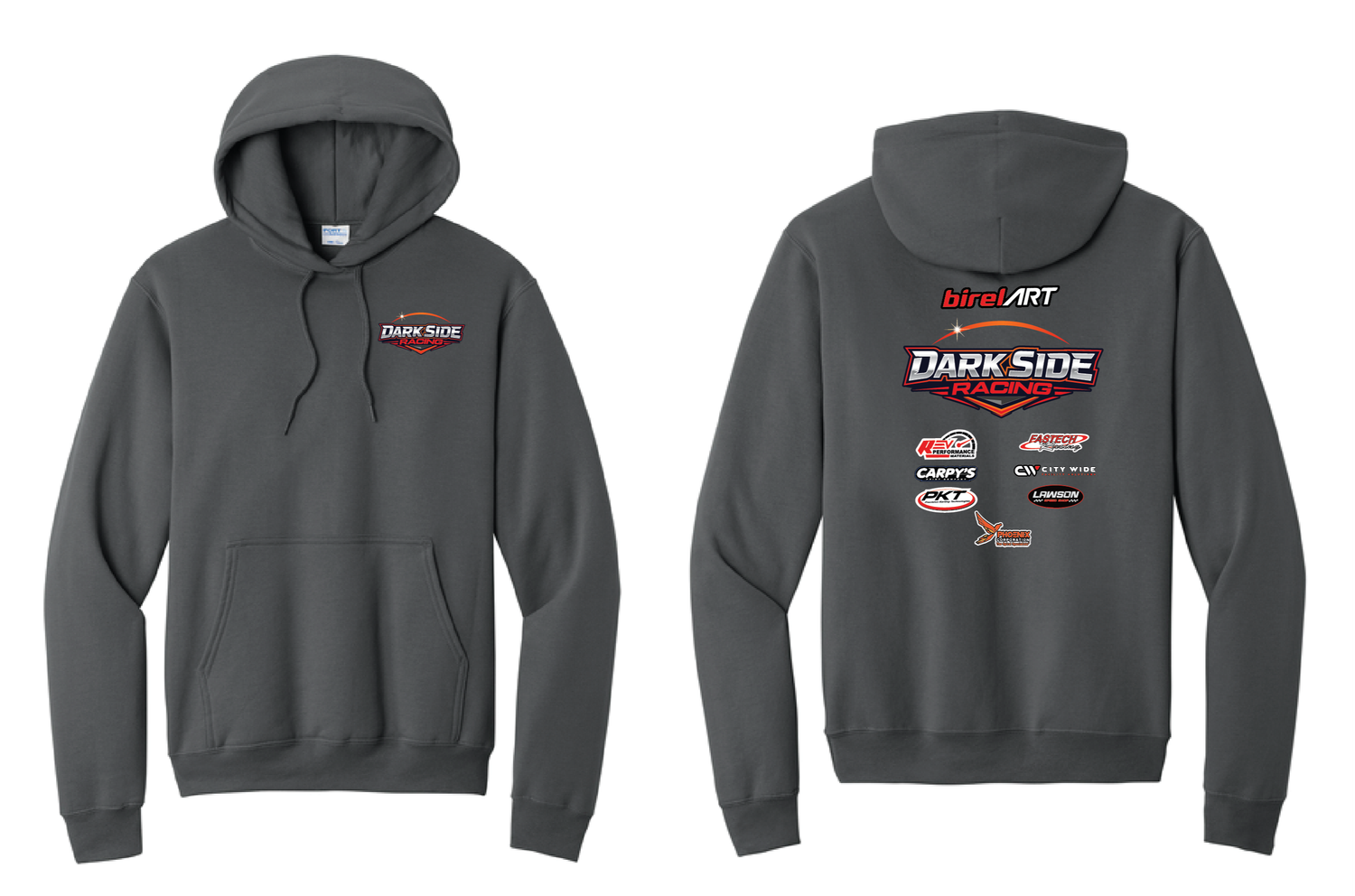 Red Logo DSR Hoodie | PC78H Charcoal