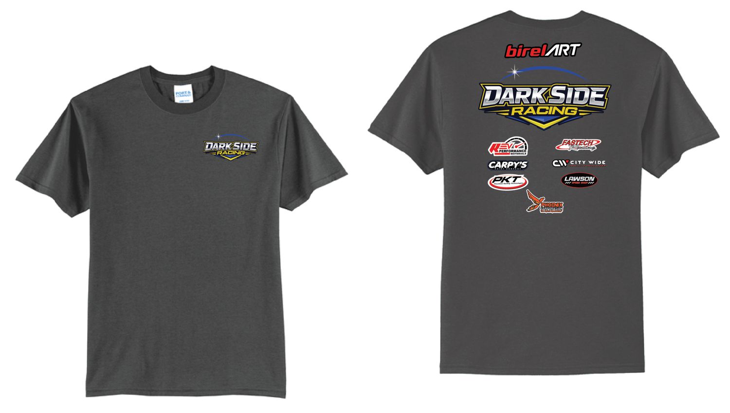 Yellow Logo DSR TShirt | PC55 Charcoal