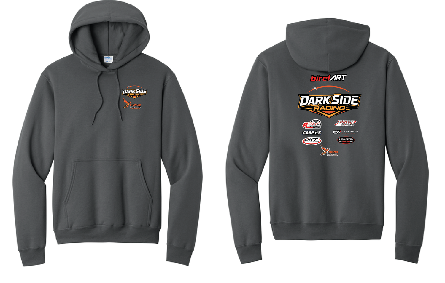 Orange Logo DSR Hoodie | PC78H Charcoal