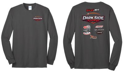 Red DSR Logo Long Sleeve Shirt | PC55LS Charcoal