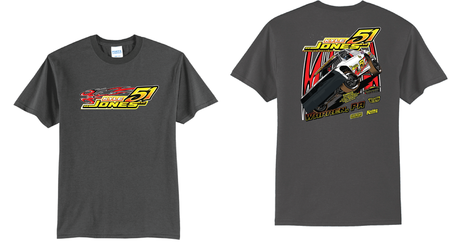 2026 Kyle Jones TShirt | PC55 Charcoal