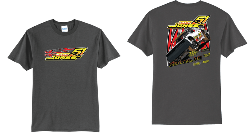 2026 Kyle Jones TShirt | PC55 Charcoal