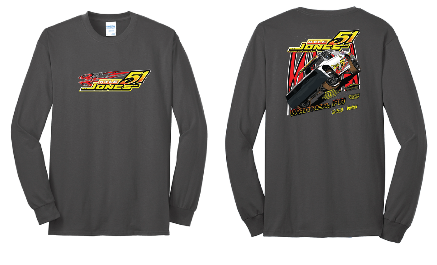 2026 Kyle Jones Long Sleeve Shirt | PC55LS Charcoal