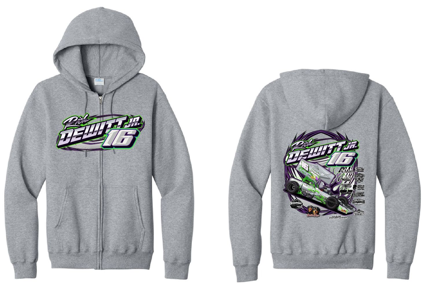 2026 Rich Dewitt Jr Zip Up Hoodie | PC78ZH Athletic Heather