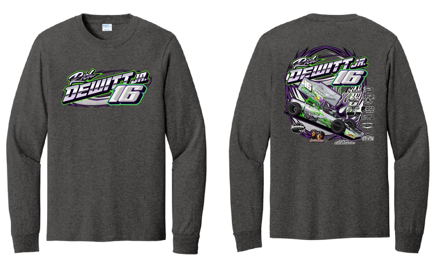 2026 Rich Dewitt Jr Long Sleeve Shirt | PC54LS Dark Heather Grey