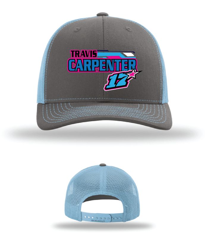 2026 Travis Carpenter Richardson Trucker Hat | 112 Charcoal/Columbia Blue